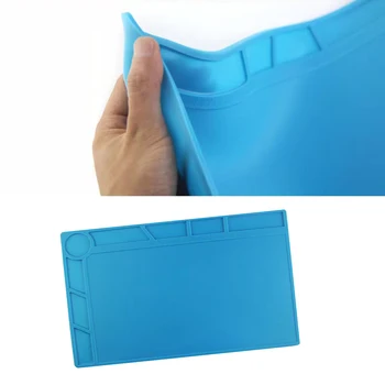 

Heat Insulation Silicone Pad Desk Mat Maintenance Platform Soldering Repair Station 34x23cm with 20cm Scale Ruler