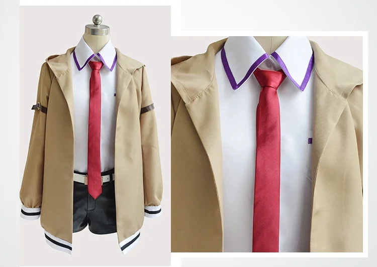 Косплей Костюм для косплея, косплей костюм японского аниме, Makise Kurisu, пальто-жакет для косплея, наряд, костюмы, униформа для женщин и мужчин