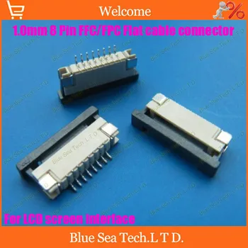 

Free Shipping 20pcs FPC/FFC connector cable socket 8 pin 1.0mm connector for LCD screen interface of DVD/MP3/PDA/Phone ect.ROHS