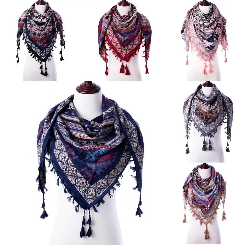 Лидер продаж 6 видов цветов модные женский шарф площади шарфы печатных Для женщин Обертывания зима-осень для дам шаль Теплый ветрозащитный