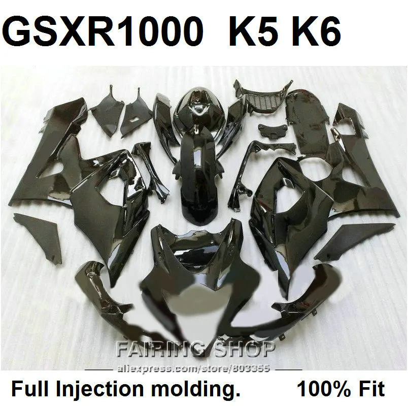 Cheap Injection Molding Fairings For Suzuki Gsxr1000 05 06 Black