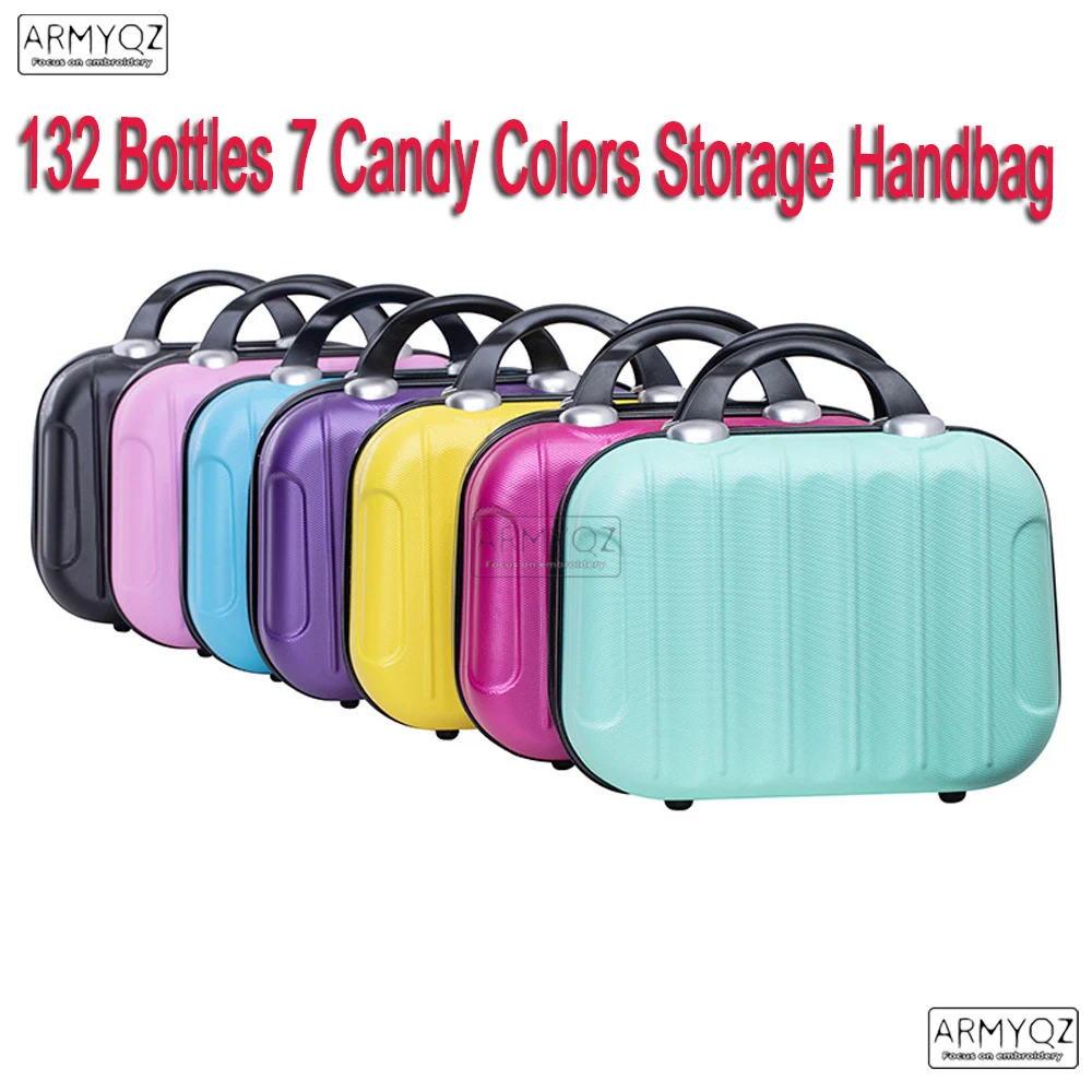 

New 132 Bottles Diamond Tool Household Items 7 Candy Colors Storage Handbag Diamond Painting Accessories Diamond Embroidery