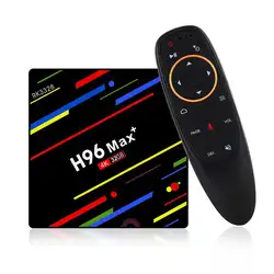 H96 Max + Android 8,1 Смарт ТВ коробка голос Управление RK3328 Quad-Core 64bit Cortex-A53, 4 Гб оперативной памяти, 32 Гб встроенной памяти, Full HD/H.265 двухъядерный