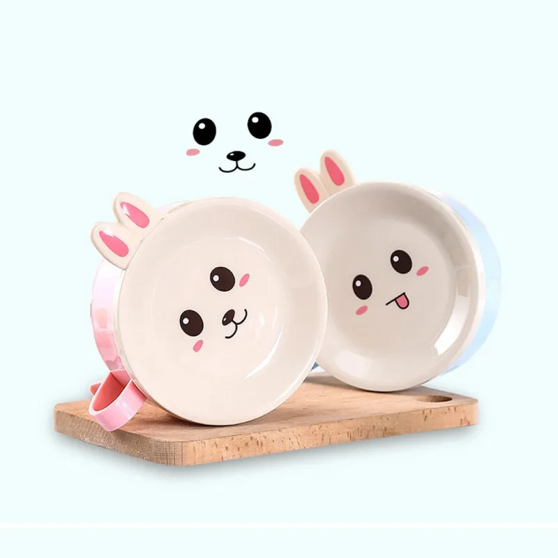 Baby Feeding Suction with Lid Spill Proof Stay Put  Anti-scald  Stainless Steel Kids Insulation Bowls Cartoon Baby Bowl 