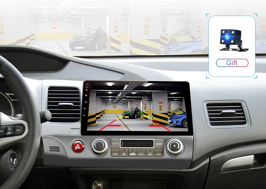 Excellent AWESAFE 2 din Android 8.1 Car Radio Multimedia video player gps navigation For Honda Civic 2006 2007 2008 209 2010 2011 dvd 10