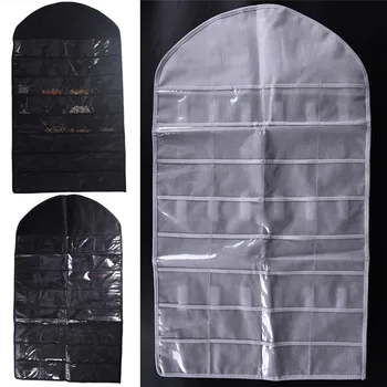 

32 Pocket Double Sided Jewelry Organizer Holder Storage Bag Women Necklace Earrings Make up Hanging Pouch Display