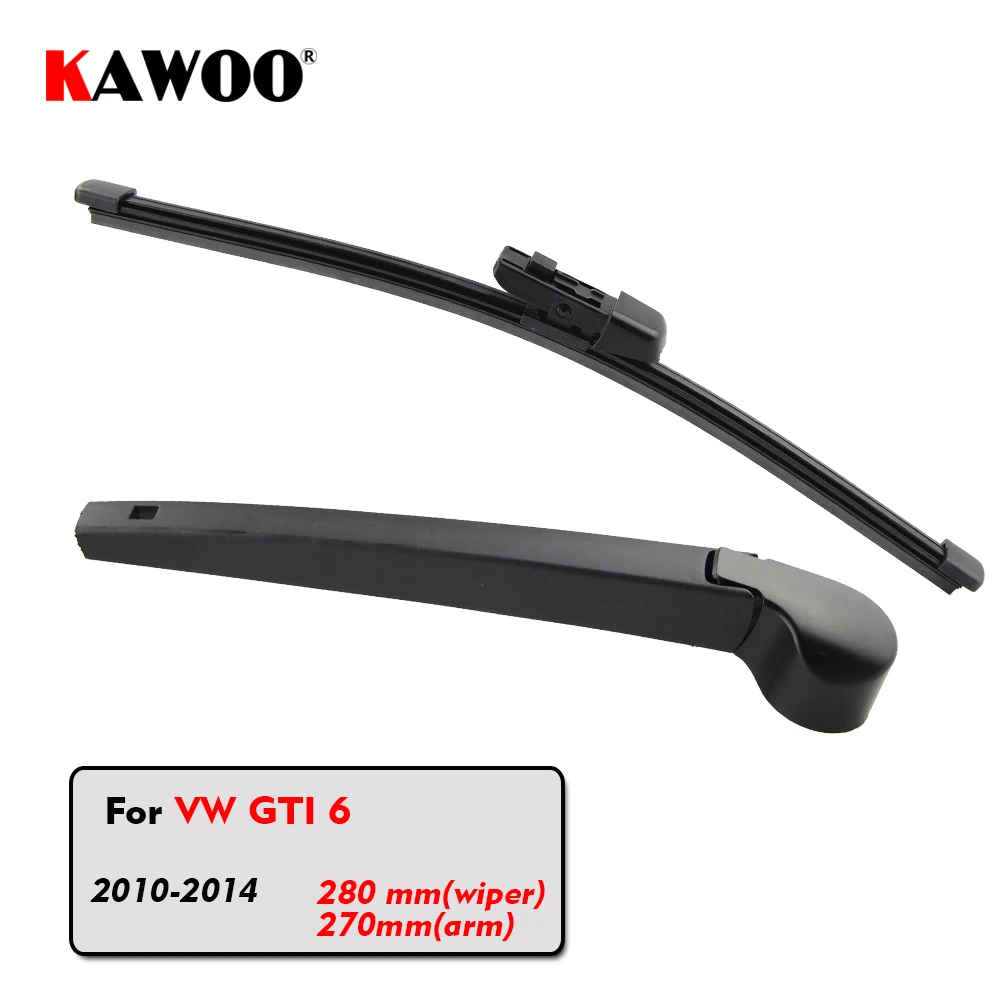 Kawoo Car Rear Wiper Blade Blades Back Window Wipers Arm For Volkswagen Vw Gti 6 Hatchback (2010