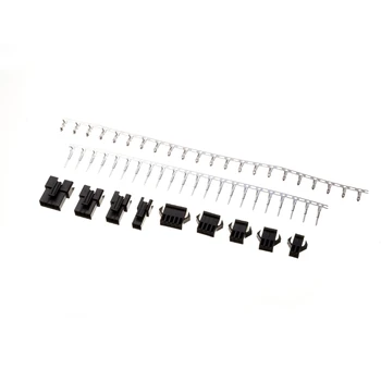 

600Pcs Male / Female Wire Connectors Jumper Pin Housing Header Crimp Adapters With Hook Kit Black / Sliver Connector Set