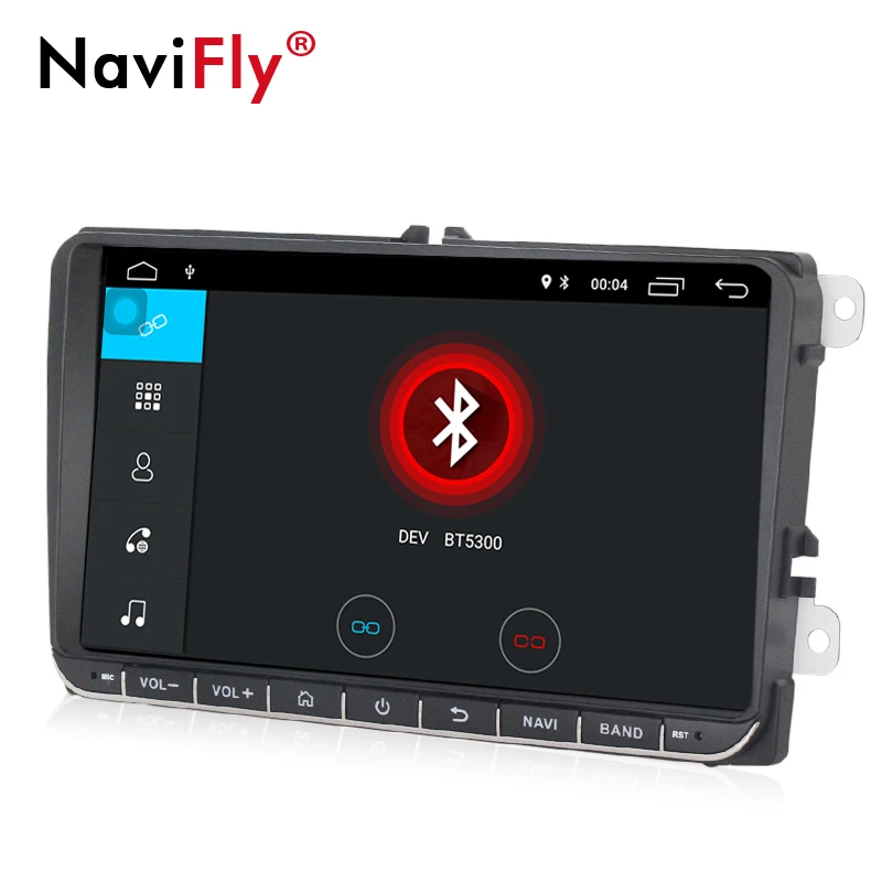 Clearance NaviFly 9inch Android8.1 car Multimeida player for Volkswagen golf 6 touran passat B7 Skoda Seat with gps navigator radio BT RDS 5