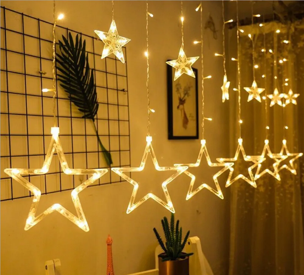 138 звезды/шары желаний Рождество светодиодная гирлянда с лампочками украшения