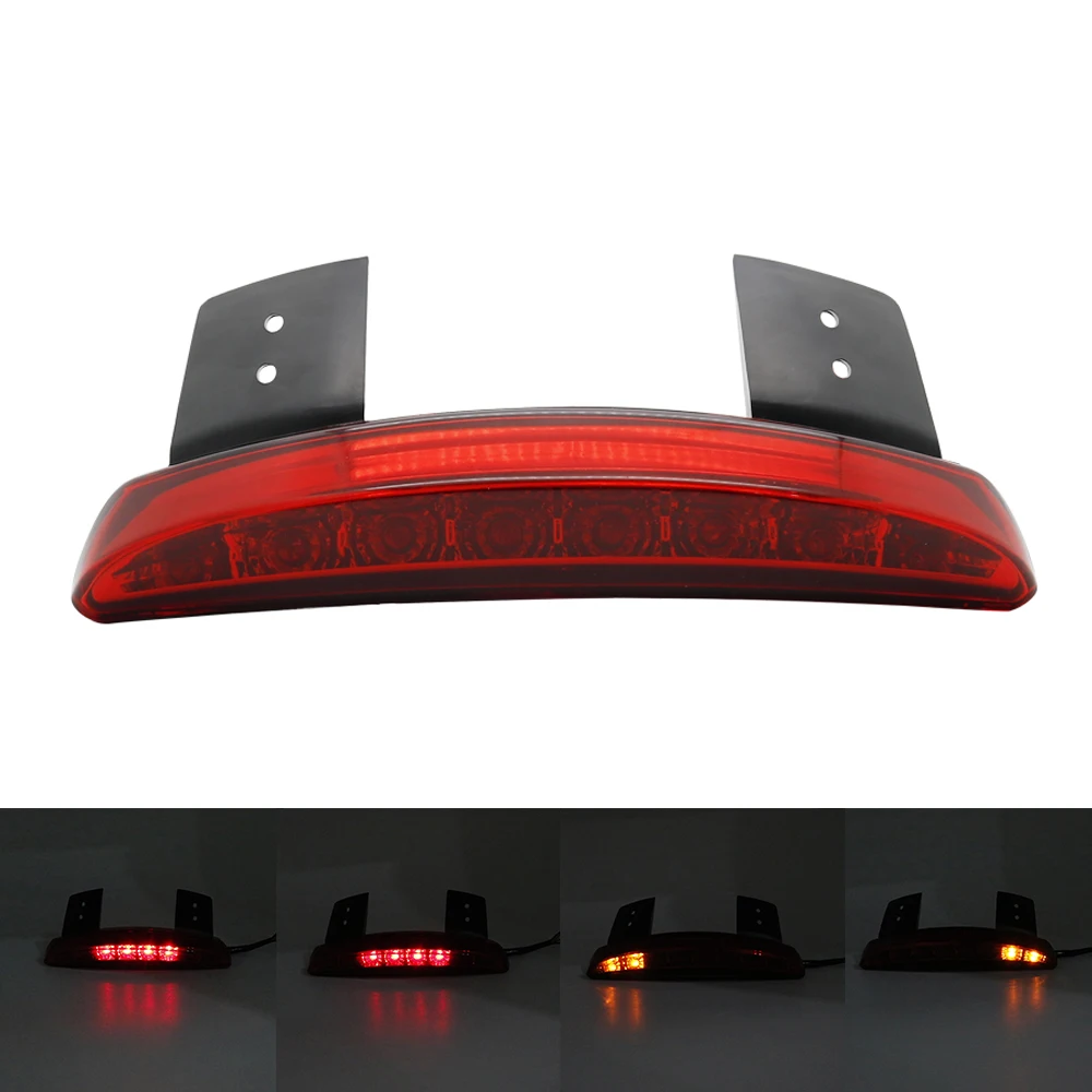 1pcs Motorcycle LED Red Lighting Chopped Fender Edge Smoked Tail Light Signal Light for Harley Sportster XL 883N XL1200V XL1200X (25)