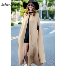 Модный бренд натуральный кашемир длинный плащ пончо пальто-накидка пальто одежда наивысшего качества