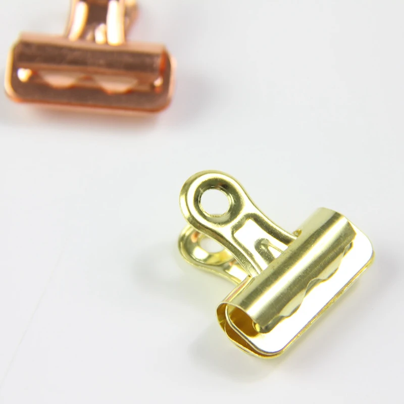 High Quality binder clip office paper stainless steel rose gold metal