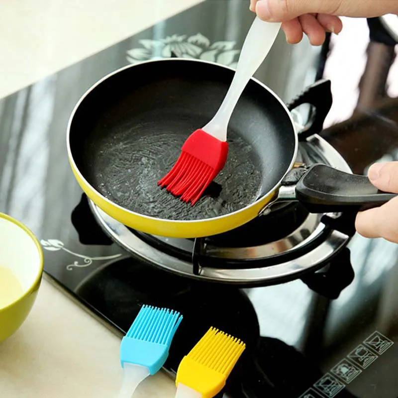 

Hot Silicone Pastry Oil Brush Pie BBQ Antibacterial Baking Tool Heat Resistant Cookware LFD