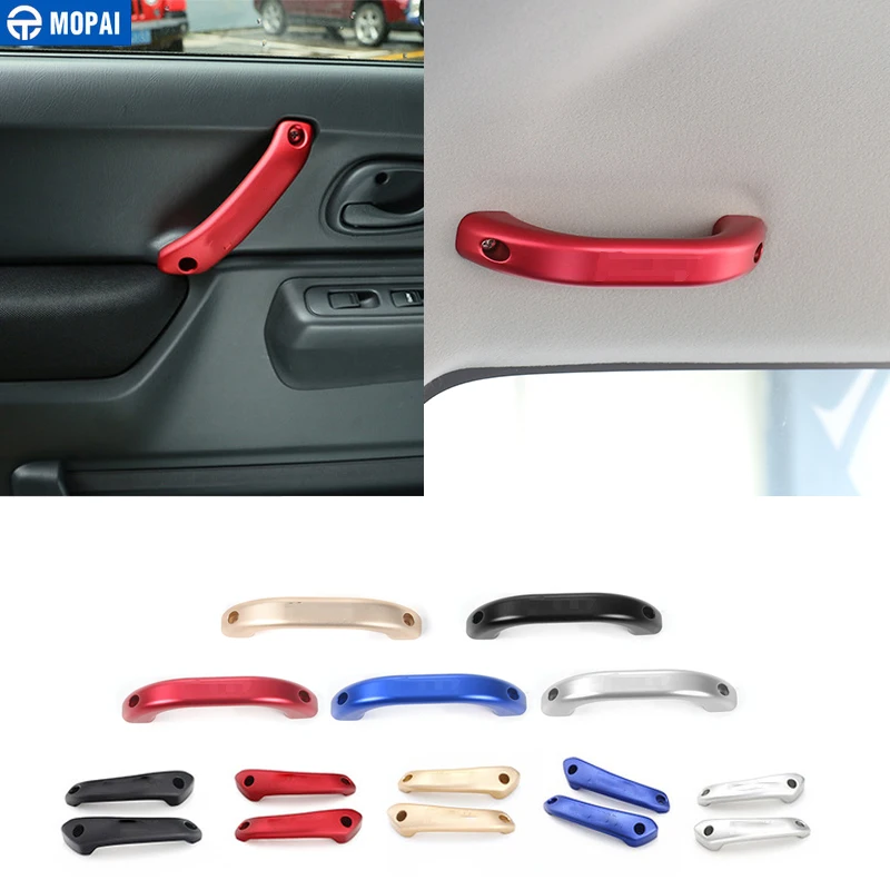 

MOPAI Aluminum Alloy Car Armrest Interior Top Roof Handle & Door Grab Handle Cover for Suzuki Jimny Car Accessories Styling