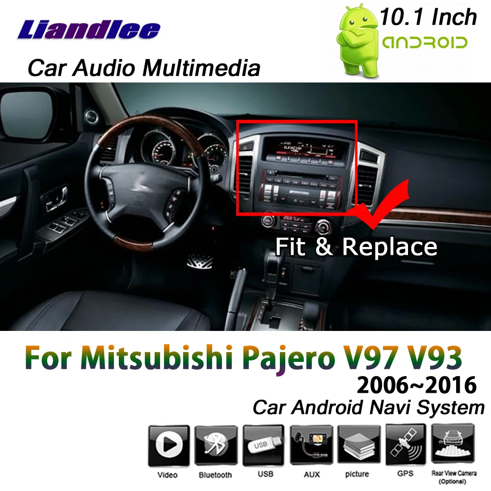 Cheap Liandlee 10.1" 2+32G For Mitsubishi Pajero V97 V93 2006~2016 Car Android 6.0 Vertical Screen GPS Navi Map Navigation Multimedia 2