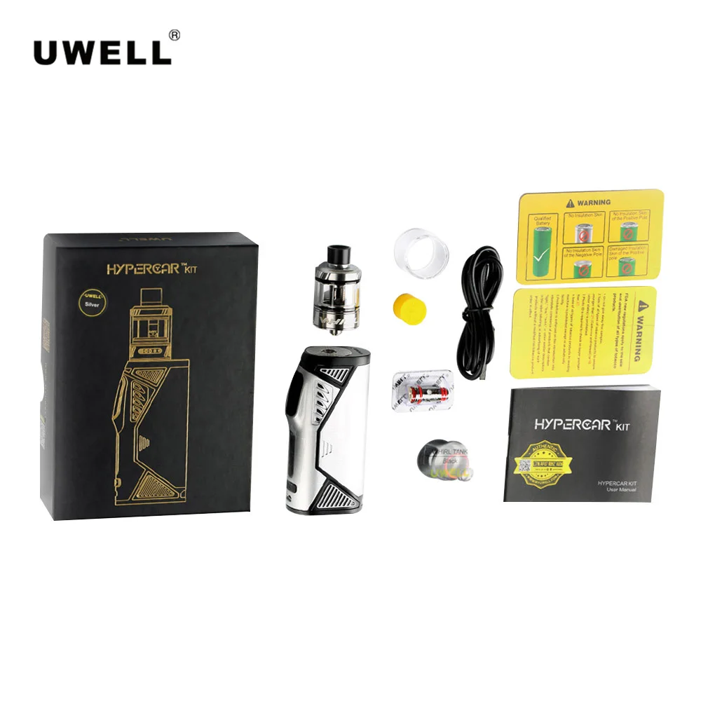 Оригинальный Uwell Hypercar Kit с 80 Вт Mod без 18650 батареи 1.8ohm нихромовая катушка 3 5 мл Whirl Tank