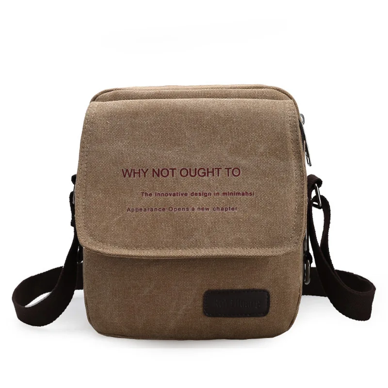 New Arrival Small Men's Messenger Bags Canvas Vintage Bag Men Shoulder