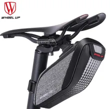 WHEEL UP Rainproof Bicycle Bag Bike Saddle Bag Cycling Tail Rear Pouch 3D Shell Bike Saddle Bag Reflective Cycling Bag