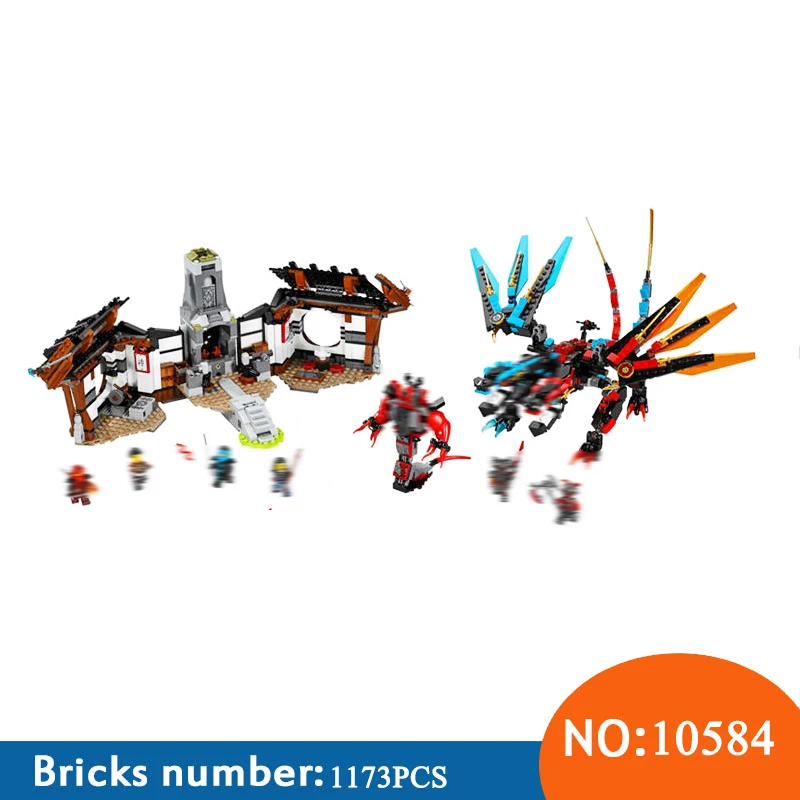 

BELA 10584 1173pcs Ninja Dragon's Forge DIY Model Building Kit Blocks Gifts Compatible With 70627 Toys For Children