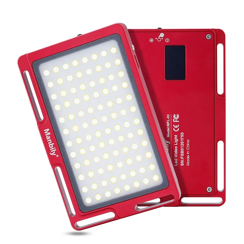 Comprar Manbily MFL 03 3500 5700K Mini LED luz de la cámara de vídeo regulable 96 LED lámpara de iluminación fotográfica para DSLR Canon Nikon Pentax