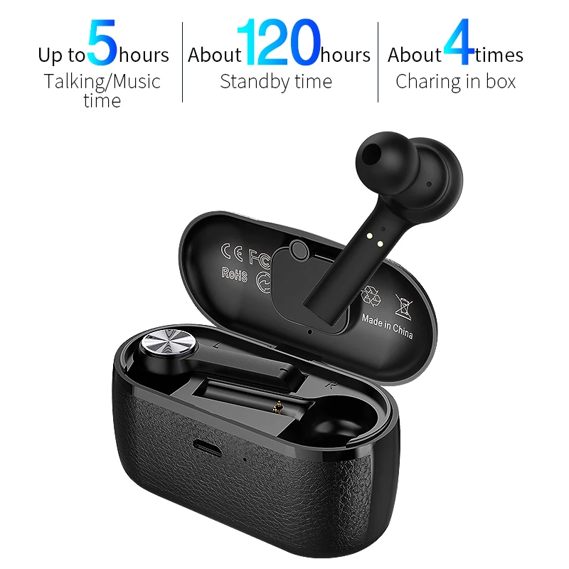 T10 True Беспроводной наушники СПЦ Bluetooth 5 0 с двойной микрофон Touch Управление стерео
