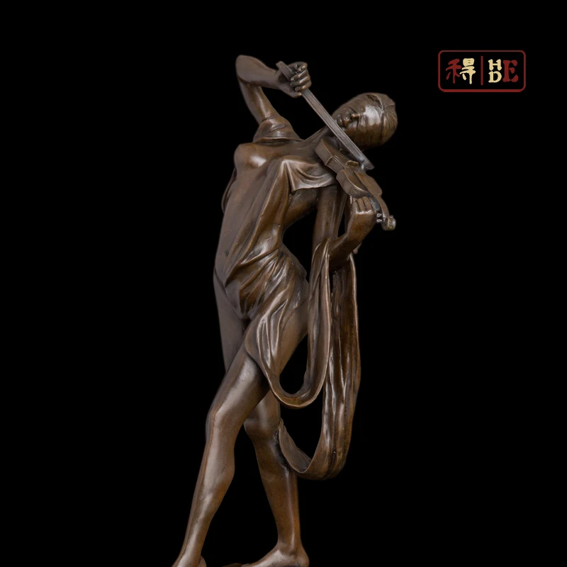 

Bronze crafts ornaments gifts Home Furnishing European sculpture violin girl DS-556 wall dies