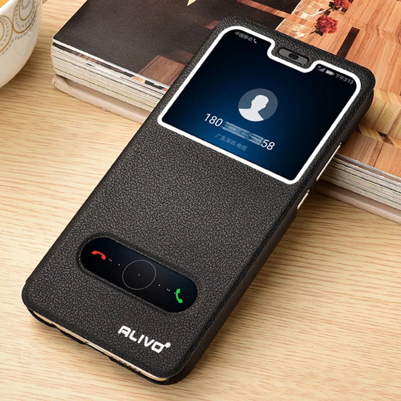 

Honor 8C Case 6.26 Flip Stand Luxury View Window Case For Huawei Honor 8C Cover Leather Honor8C 8 C BKK-L21 Phone Case C8 Fundas