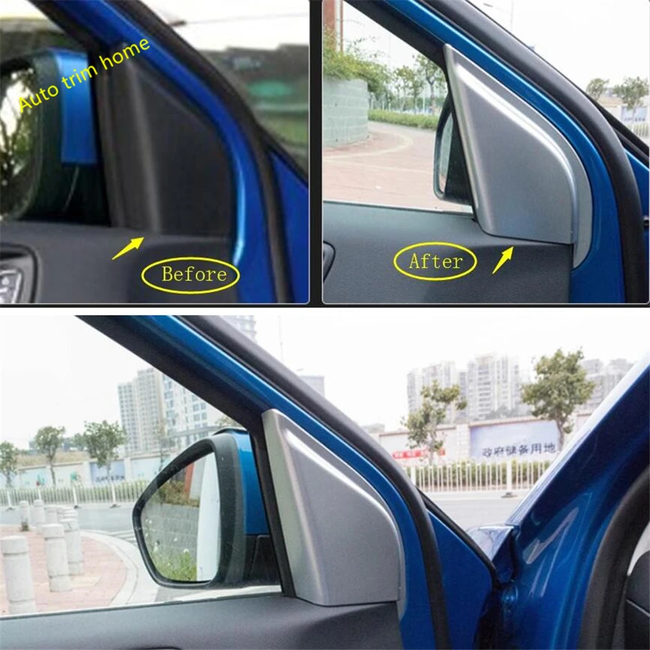

Lapetus Front Pillar A Post Decoration Triangle Cover Trim Fit For Ford Focus 2019 2020 ABS Matt / Carbon Fiber Auto Accessories