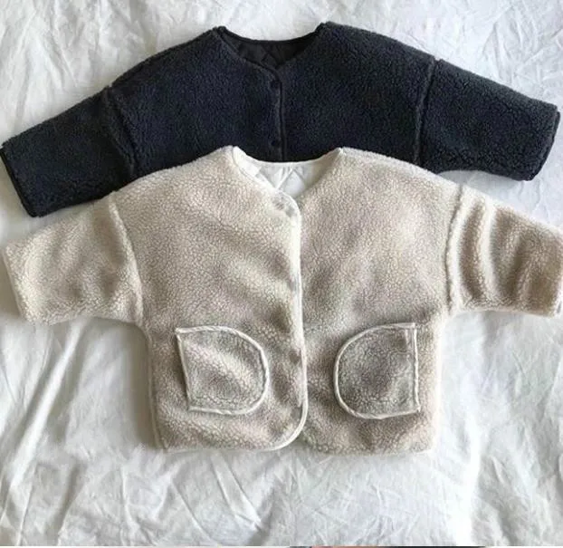 

2018 winter coat thick clothes winter new children's wear model with dark cashmere coat on both sides boy and girl jacket