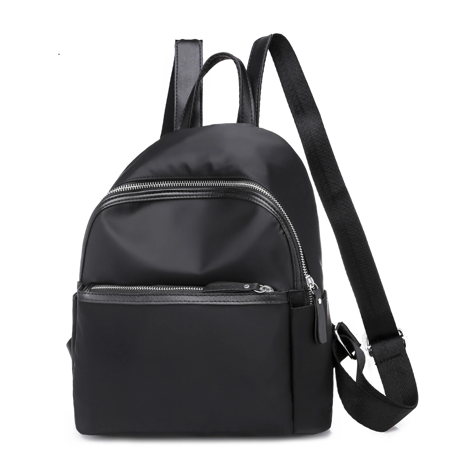 

Simple Backpack 2019 New Fashion Popular Solid Color Girls Backpack Women's Sewing Thread Nylon Fashion Sports Backpack