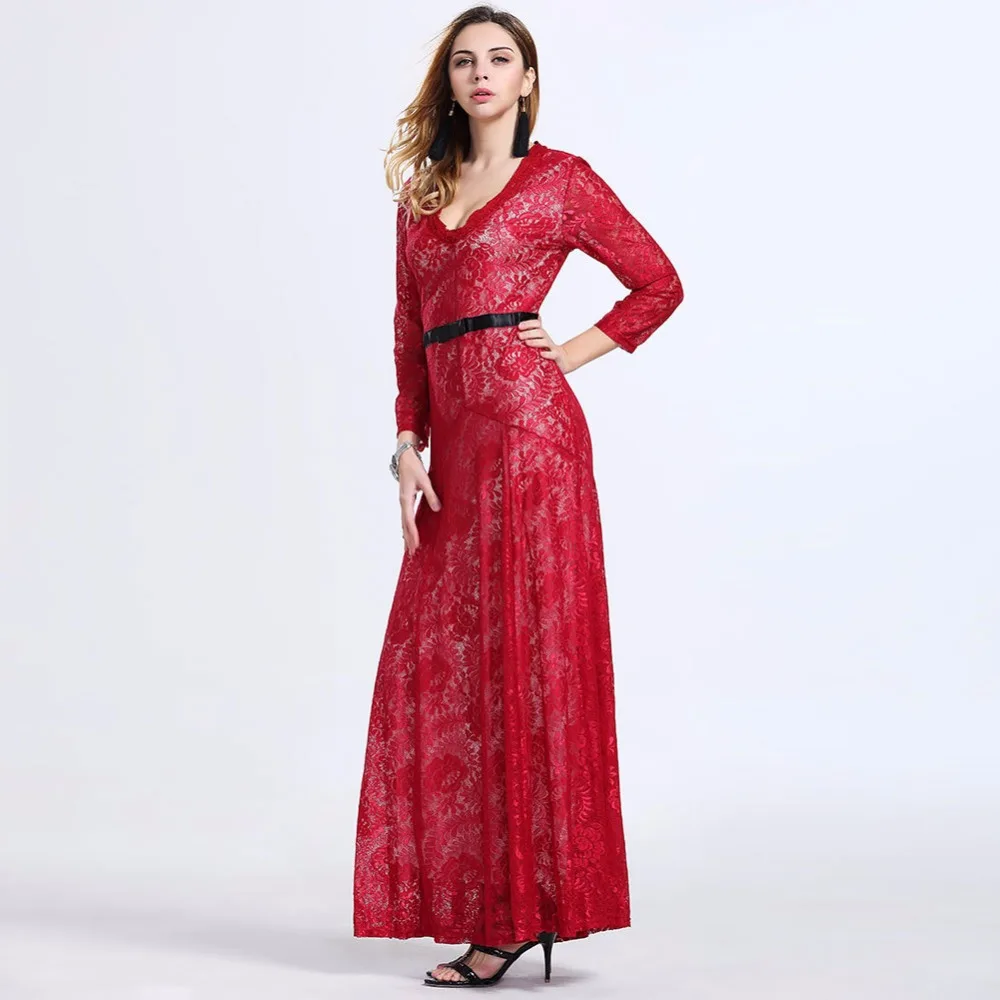 New 2017 Spring Summer Style font b Women s b font Lace Patchwork V neck Plus