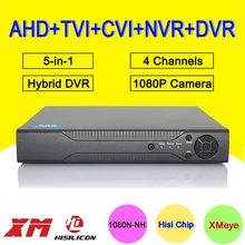 Hisi Чип Металлический Корпус 1080 P/1080N/960 P/720 P/960 H 5 в 1 Coxail 4 Канала NVR CVI TVI AHD DVR Только Бесплатная Доставка россия