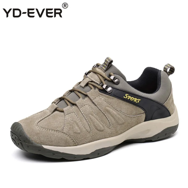 Marque Printemps Véritable De Automne 2019 Confortable Antidérapantes marron Marche Bleu Qualité Cuir Casual En Hommes kaki Chaussures Sneakers IeW29DHYE
