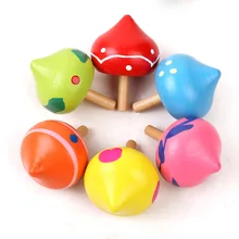 Ребенок классические игрушки вращающийся разноцветный деревянный Прядильный механизм гироскопа игрушка традиционные деревянные Игрушки для маленьких детей