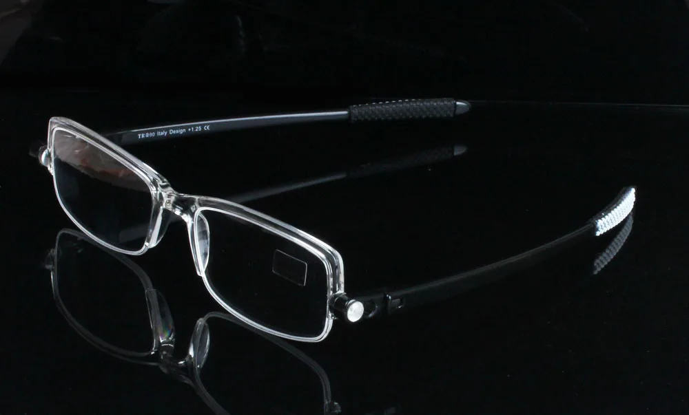 Прозрачный тонкий складной портативный кошелек TR90 стекло для чтения es старое стекло для пресбиопии es легкое переносное вращающееся на 360 стекло для чтения глаз