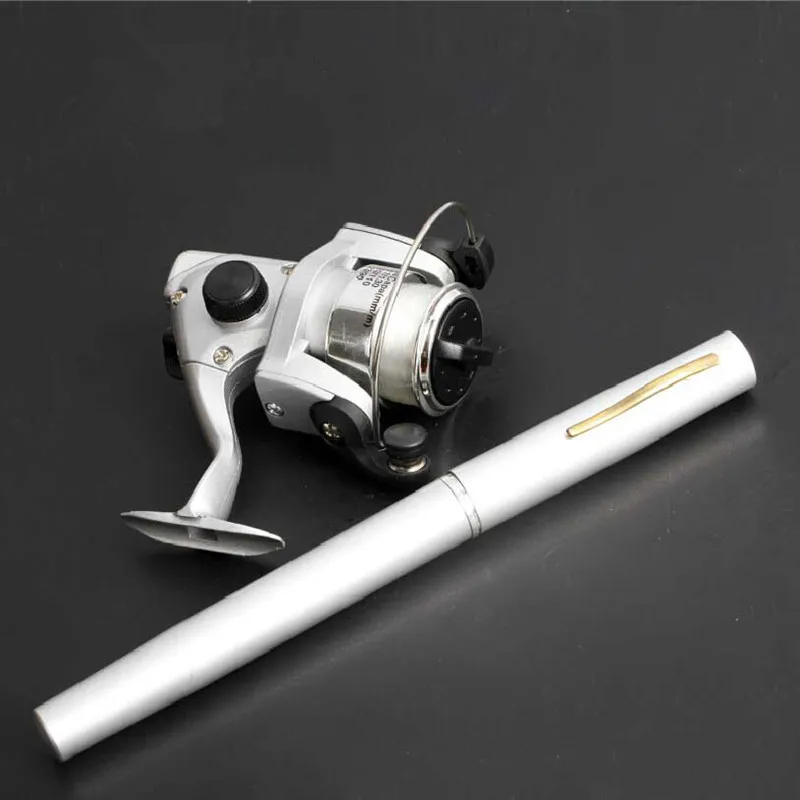 1 متر المحمولة الصيد رود كومبو مجموعة القلم البسيطة الصيد رود مجموعة ل نهر بحيرة البحر الصيد 1 مجموعة = قضيب القلم + الغزل بكرة