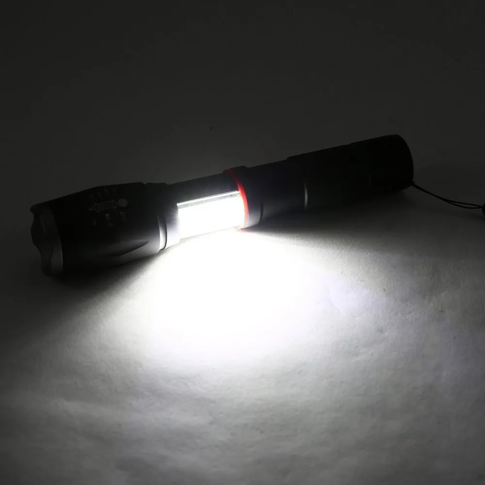 Excellent Extensible LED Flashlight T6 COB Zoom Waterproof Aluminum Torch Tail Magnet 5 Modes Flashlight for Camping Trekking 4 Excellent Extensible LED Flashlight T6 COB Zoom Waterproof Aluminum Torch Tail Magnet 5 Modes Flashlight for Camping Trekking 4