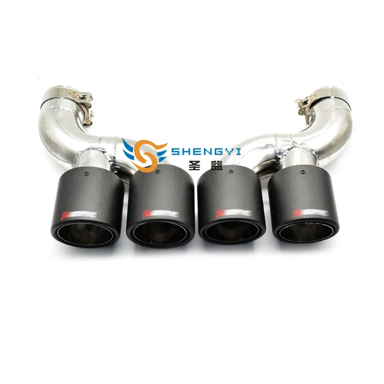

1 pair For juguar X1 upgrade to juguar F-PACE Exhaust pipe muffler tip modified Four Out Carbon Fiber pipe