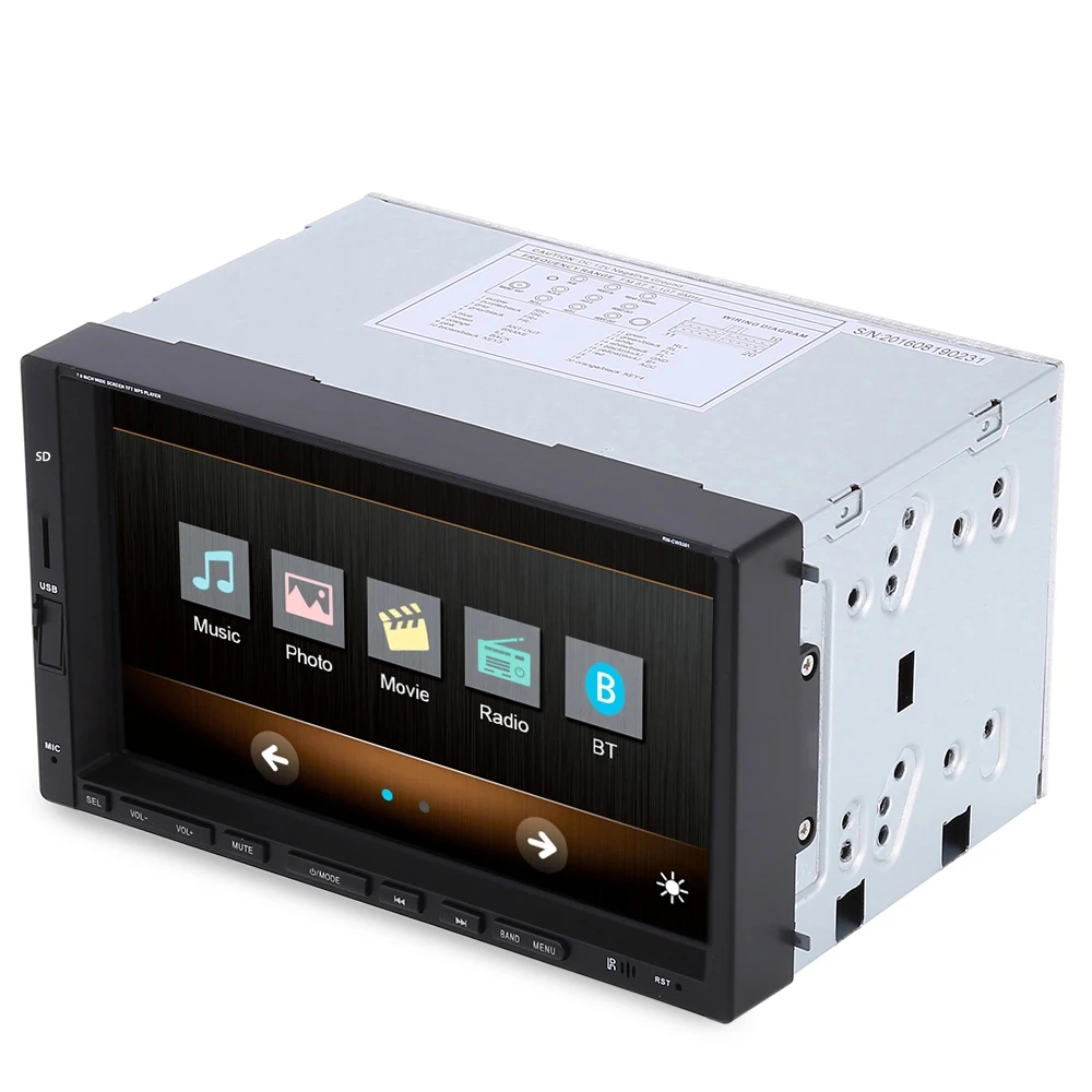 Автомобильный радиоприемник Rhythm 7 дюймов 2 din Bluetooth аудио сенсорный экран стерео