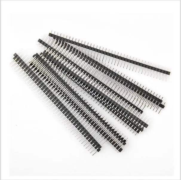 

Free shiiping Hot Sale10pcs 40 Pin 1x40 Single Row Male 2.54mm Breakable Pin Header Connector Strip