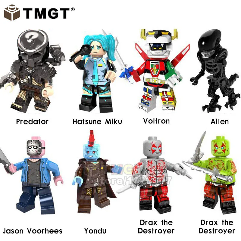 

Single Sale Minifigs Legoings Figures Character Predator Hatsune Miku Voltron Building Block Gift Toys For Friend Children