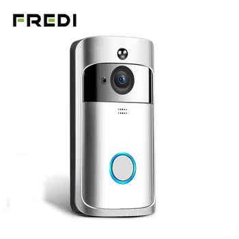 

FREDI Wireless WiFi Video Doorbell Camera IP 720P Ring Door Bell Video Intercom Two Way Audio APP Control Infrared Night Vision