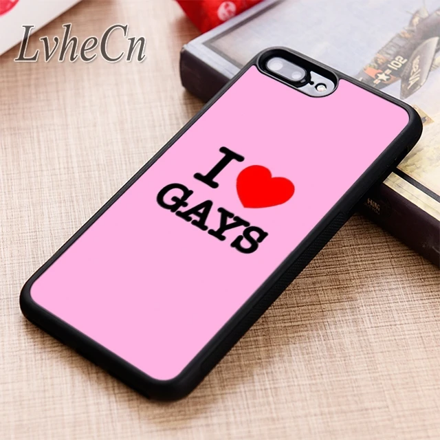 LvheCn I love gays розовый чехол для телефона iPhone 5 6 6s 7 8 plus X XR XS max 11 12 Pro Samsung Galaxy S7 edge S8 S9 S10 |