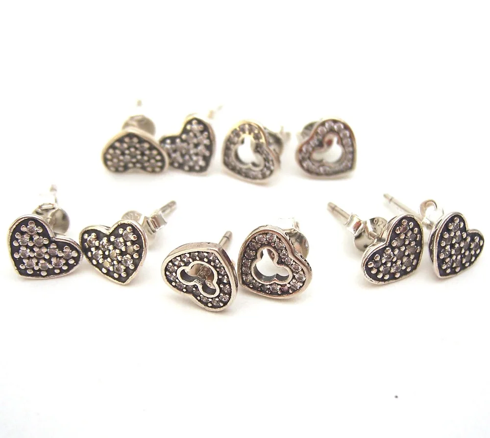

SSVWGEH03 5X 100% Authenticity S925 Sterling Silver Earrings SilverBead Fit European Charms Bracelet diy jewelry Lampwork