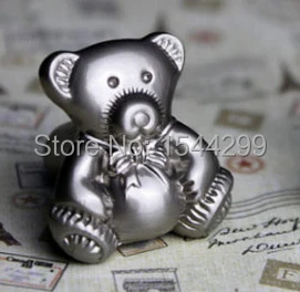 Silver Gold Bear Knobs Dresser Knob Pulls Drawer Pull Kitchen