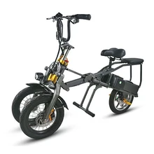 Однокнопочный быстрый складной электрический велосипед, Двухместный Электрический велосипед, трехколесный электрический велосипед, литиевые батареи, велосипед