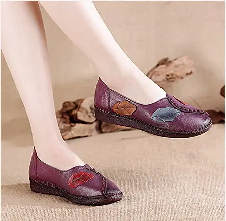 

GYKZ 2018 Spring New Leisure Mother Shoes, Leather and Soft Bottom of The Old Women Shoes Comfortable Shoes Woman Women Lady
