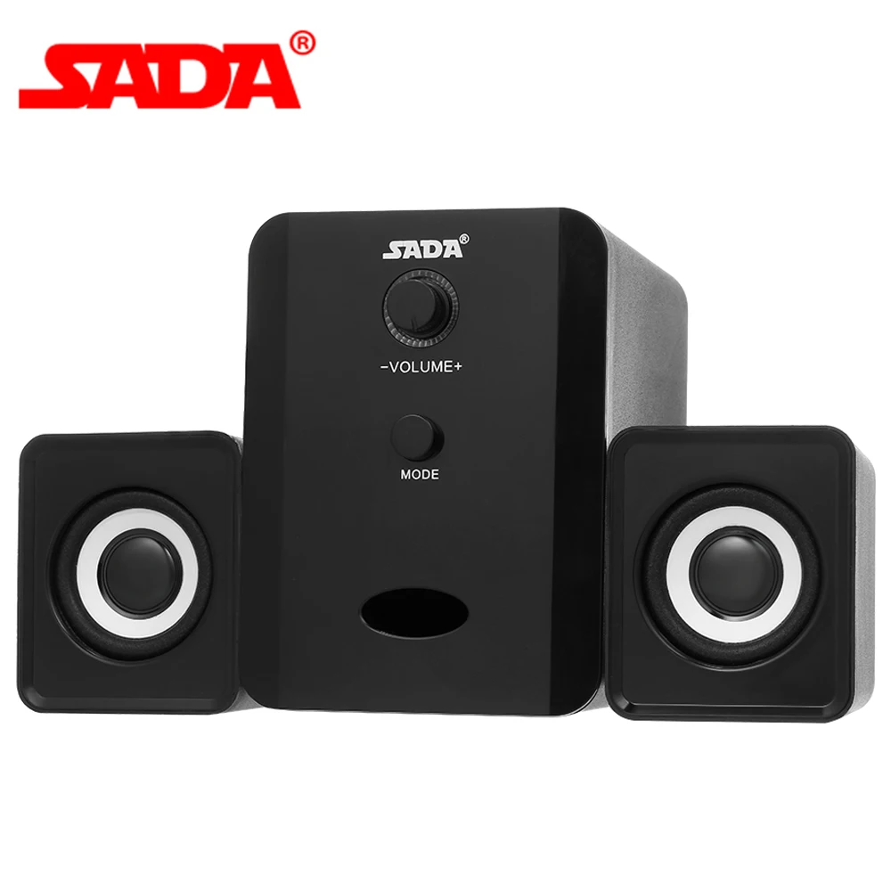 

SADA D-201 USB Wired Speaker Computer Bluetooth Speakers Bass Music Player Combination Speaker Subwoofer Sound Box for PC Laptop