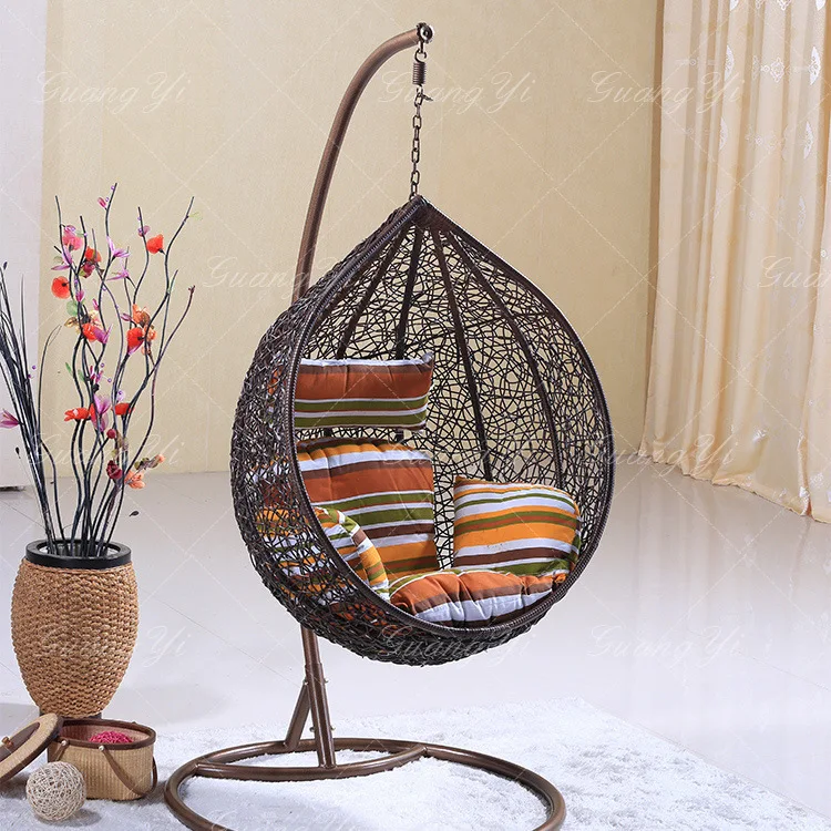 Rattan outdoor adult nest basket swing hanging chair indoor rattan